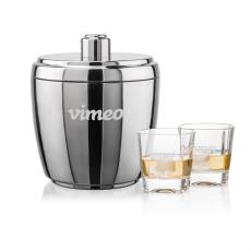 Pescara Ice Bucket & Kansas On-the-Rocks Set - Corporate Recognition Gifts