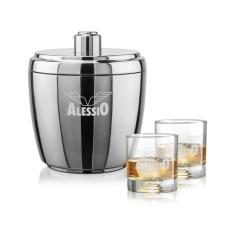 Pescara Ice Bucket & Marbella On-the-Rocks Set - Corporate Recognition Gifts