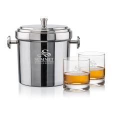 Milano Ice Bucket & Dresden On-the-Rocks Set - Corporate Recognition Gifts