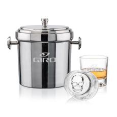 Milano Ice Bucket & Delrina Scull On-the-Rocks Set - Corporate Recognition Gifts