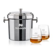 Milano Ice Bucket & Dunhill On-the-Rocks Set - Corporate Recognition Gifts