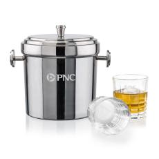 Milano Ice Bucket & Fortino On-the-Rocks Set - Corporate Recognition Gifts