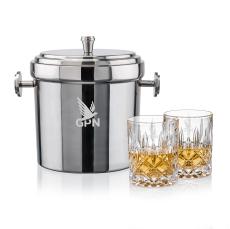 Milano Ice Bucket & RIEDEL Spey On-the-Rocks Set - Corporate Recognition Gifts