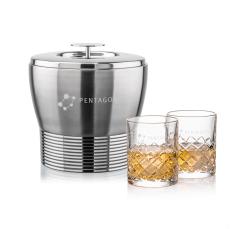 Genoa Ice Bucket & Longford On-the-Rocks Set - Corporate Recognition Gifts
