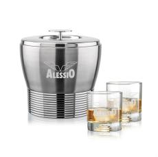 Genoa Ice Bucket & Marbella On-the-Rocks Set - Corporate Recognition Gifts