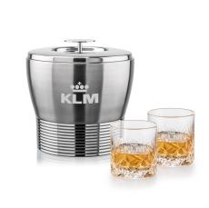 Genoa Ice Bucket & Park Lane On-the-Rocks Set - Corporate Recognition Gifts