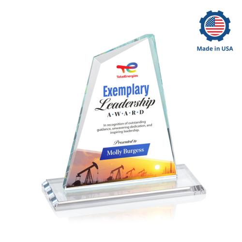 Corporate Awards - Crystal Awards - Summit Full Color Peak Crystal Award