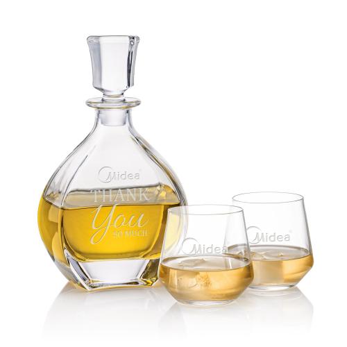 Corporate Recognition Gifts - Etched Barware - Oakville Deacnter & Tucson OTR Set
