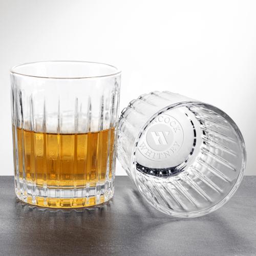 Corporate Recognition Gifts - Etched Barware - Hartmann OTR - Deep Etch