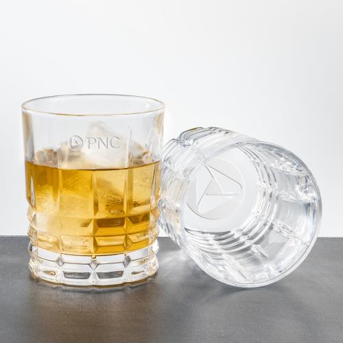 Corporate Recognition Gifts - Etched Barware - Fortino On-the-Rocks - 10.5oz