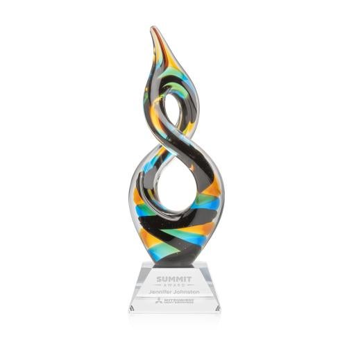 Corporate Awards - Glass Awards - Cosenzo Clear on Sheffield Base Abstract / Misc Glass Award