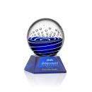 Tranquility Blue on Sheffield Base Spheres Glass Award