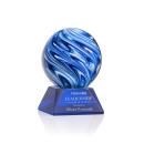 Naples Blue on Sheffield Base Spheres Glass Award