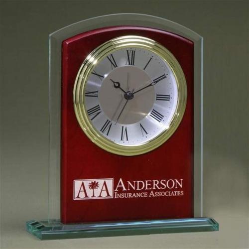 Corporate Gifts, Recognition Gifts and Desk Accessories - Clocks - Glass Arch Clock
