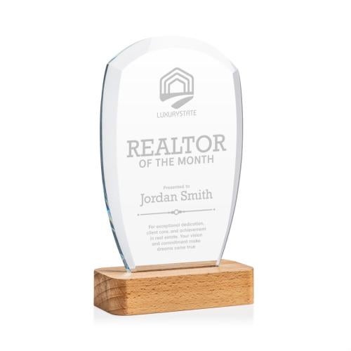 Corporate Awards - Crystal Awards - Bayshore Arch & Crescent Crystal Award