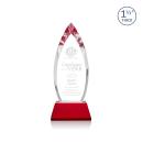 Fortier Red on Entwhistle Base Arch & Crescent Crystal Award
