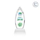 Fortier Full Color Clear on Entwhistle Base Arch & Crescent Crystal Award