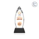 Fortier Full Color Black on Entwhistle Base Arch & Crescent Crystal Award