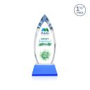 Fortier Full Color Sky Blue on Entwhistle Base Arch & Crescent Crystal Award