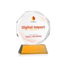 Acadian Full Color Amber on Newhaven Base Crystal Award