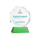 Acadian Full Color Green on Newhaven Base Crystal Award