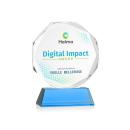 Acadian Full Color Sky Blue on Newhaven Base Crystal Award