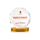 Acadian Full Color Amber on Alberton Base Crystal Award