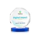 Acadian Full Color Blue on Alberton Base Crystal Award