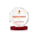 Acadian Full Color Red on Alberton Base Crystal Award