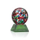 Fantasia Green on Sheffield Base Spheres Glass Award