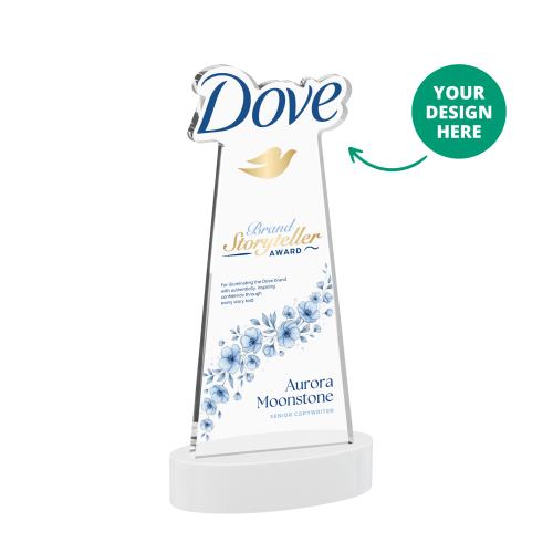 Corporate Awards - Crystal Awards - EdgeCraft Full Color on Alberton Base - White (via Air)