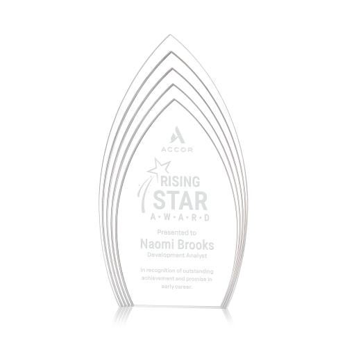 Corporate Awards - Acrylic Awards - Turello Clear Arch & Crescent Acrylic Award