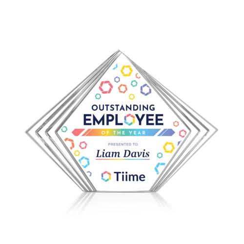 Corporate Awards - Acrylic Awards - Crawford Full Color Clear Acrylic Award