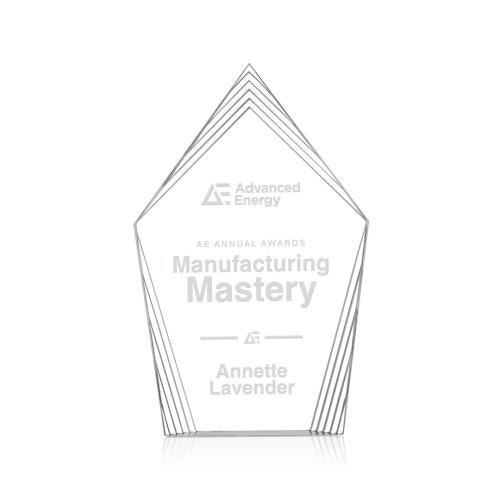 Corporate Awards - Acrylic Awards - Grayson Clear Arch & Crescent Acrylic Award