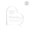 Davina Heart Clear Abstract / Misc Crystal Award