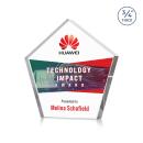 Belmar Pentagon Full Color Clear Crystal Award