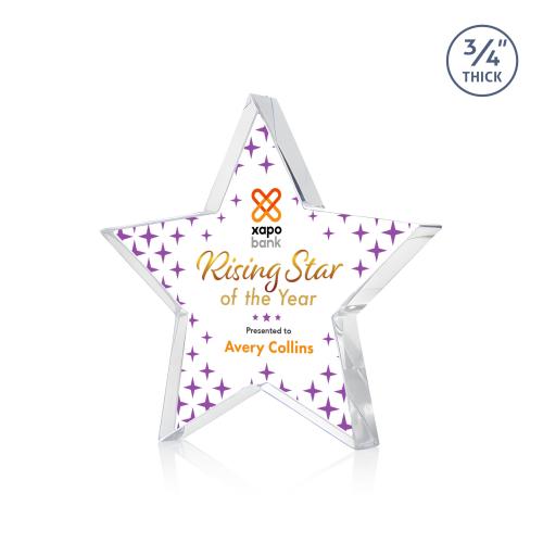 Corporate Awards - Full Color Awards - Esna Full Color Clear Star Crystal Award