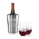 Genoa Wine Cooler & Boston Stemless Wine Set