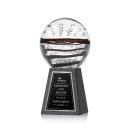 Serenity Black on Tall Marble Spheres Glass Award