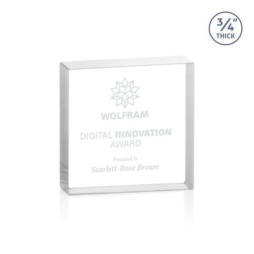 Corporate Awards - Crystal Awards - Upton Square Clear Crystal Award