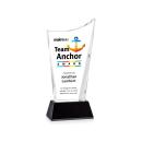 Burnett Full Color Black on Newhaven Base Peak Crystal Award