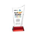 Burnett Full Color Red on Newhaven Base Peak Crystal Award