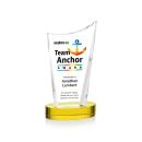 Burnett Full Color Gold on Alberton Base Peak Crystal Award