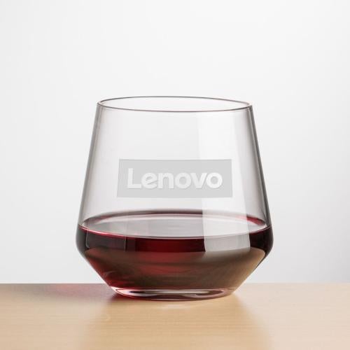 Corporate Recognition Gifts - Etched Barware - Wine Glasses - Tucson Stemless Wine - Deep Etch