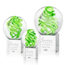 Vortex Clear on Granby Base Spheres Glass Award - Employee Awards