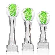 Vortex Clear on Grafton Base Spheres Glass Award - Employee Awards