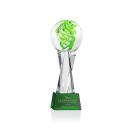 Vortex Green on Grafton Base Spheres Glass Award