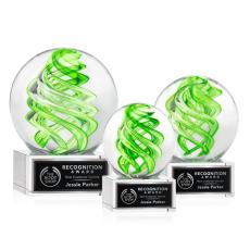 Vortex Clear on Hancock Base Spheres Glass Award - Art Glass Awards