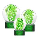 Vortex Green on Paragon Base Spheres Glass Award