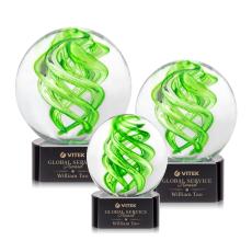 Vortex Black on Paragon Base Spheres Glass Award - Employee Awards